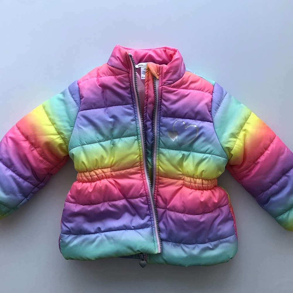 Rainbow Puff Coat-Toddler 2T